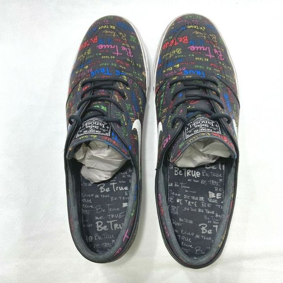 NIKE SB ZOOM Stefan JANOSKI CNVS QS Be True PRIDE Pack 702981-009 Mens 13 - Picture 6 of 12